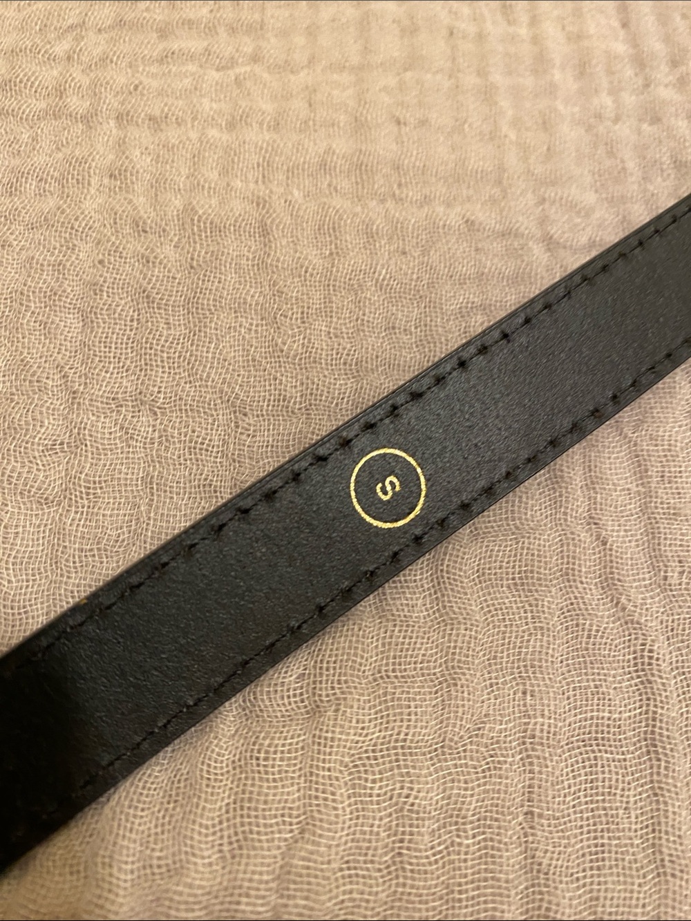 J. Crew Black Patent Leather Belt with Gold Buckle. Size S - Picture 3 of 7